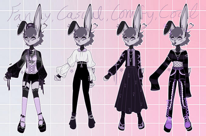 Peach Outfit Sheet, Paint Tool SAI, 2022